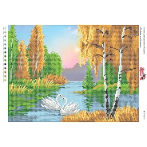 СВ 3115 Пейзаж з лебедями