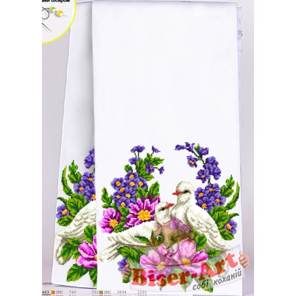 8034 Рушник для вишивки бісером (нитками)