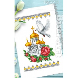 211 Пасхальний рушник для вишивки бісером (нитками)
