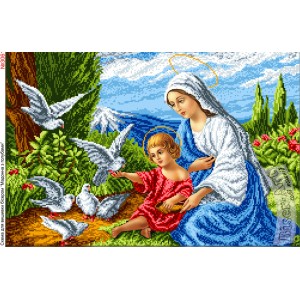 3061  Мадонна з немовлям та голубами
