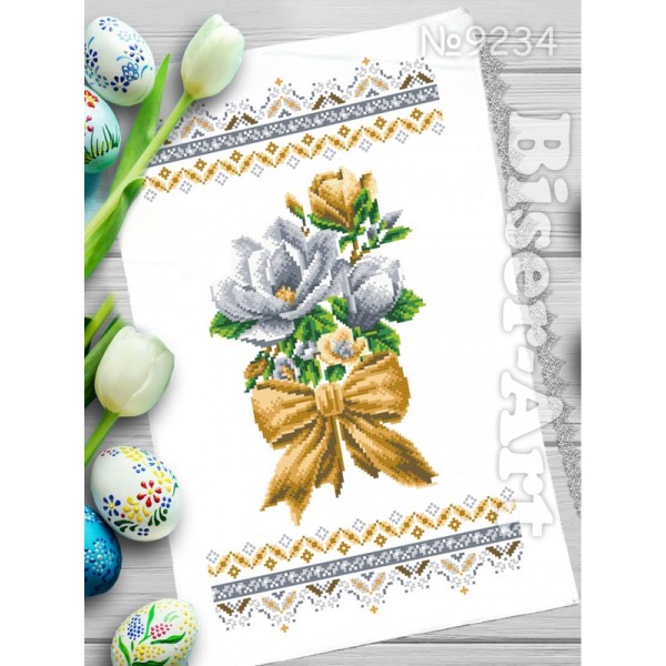 234 Пасхальний рушник  для вишивки бісером (нитками)