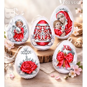 1013501 Набір пошитих писанок від вишивку (5шт)