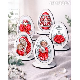 1013301 Набір писанок на дерев*яній основі (5шт)