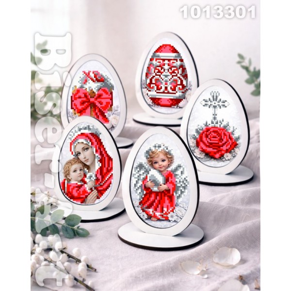 1013301 Набір писанок на дерев*яній основі (5шт)