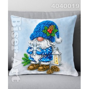 4040019 Гном новорічний (наволочка+подушка) для вишивки