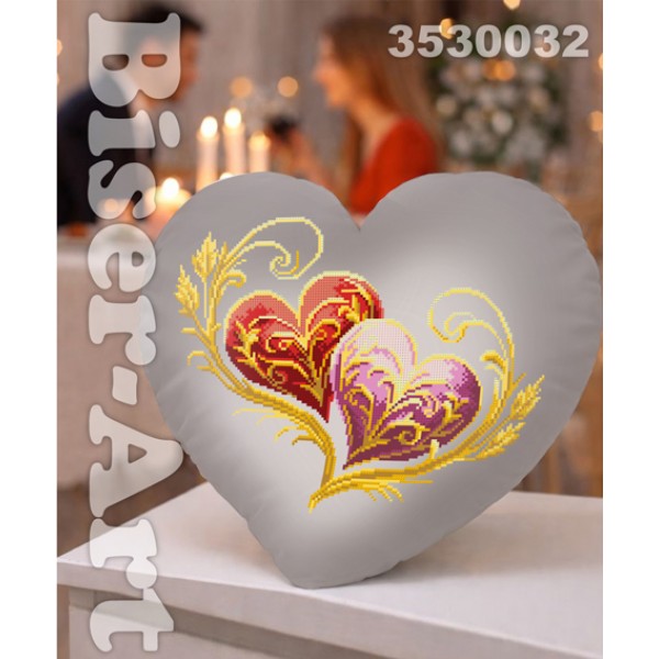 3530032 Декоративна подушка-сердечко під вишивку 3530032 Декоративна подушка-сердечко під вишивку