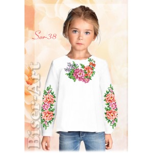 Sor38 Дитяча сорочка для дівчат (заготовка)