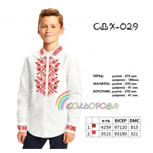 СДХ-029 Сорочка для хлопчика Домотканне біле