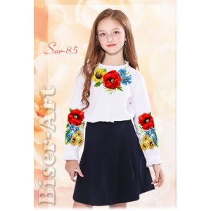 Sor85 Дитяча сорочка для дівчат (заготовка)