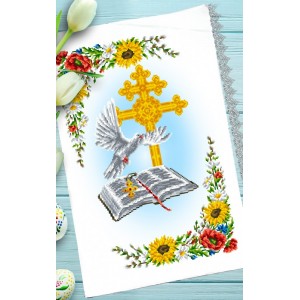169 Пасхальний рушник для вишивки бісером (нитками)